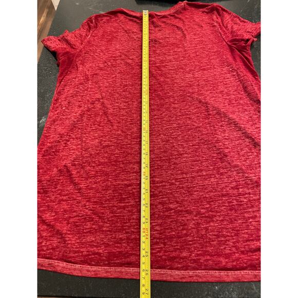 CATO set of 3 ladies tees, navy, red and white with floral peace sign. LG - Picture 10 of 12